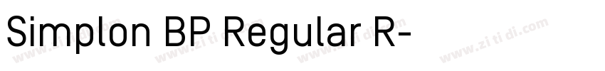 Simplon BP Regular R字体转换